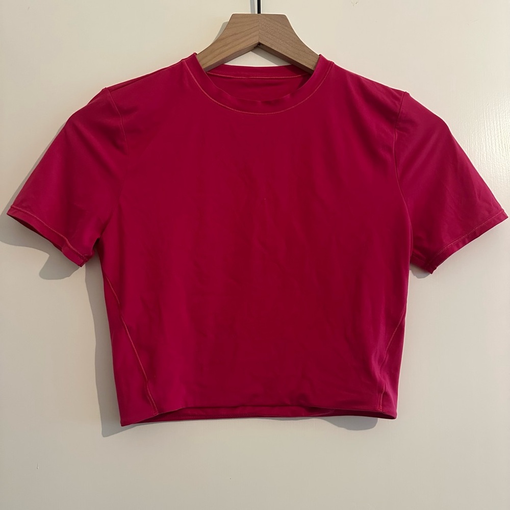 Lululemon Nulu Hot Pink Crop Top